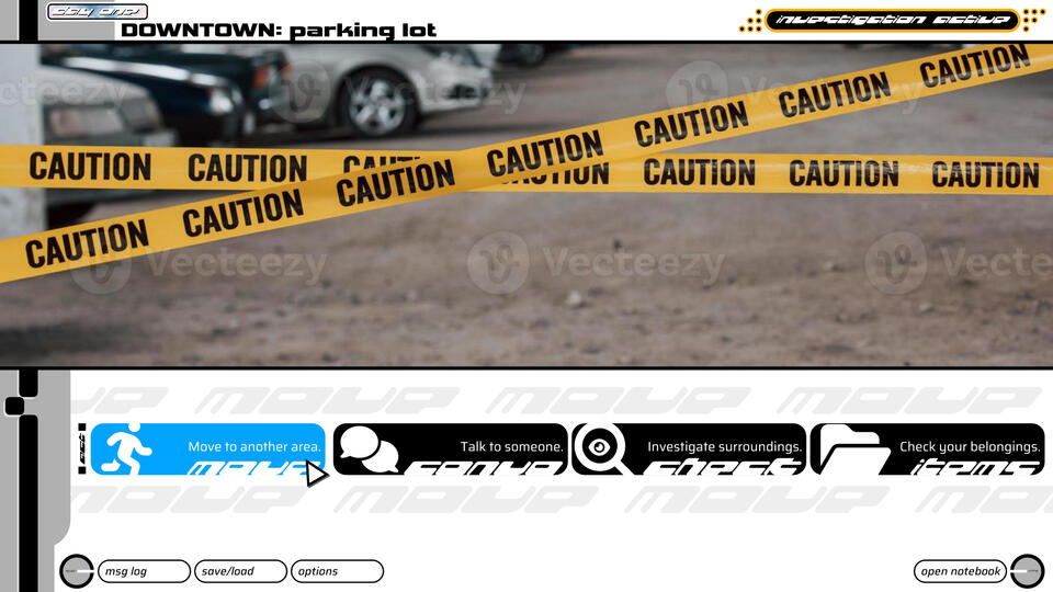 Y2K Detective Game - Exploration of Y2K design elements in a Ace Attorney style game.