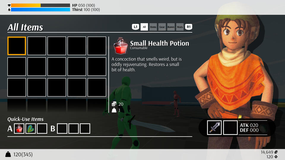 Action RPG Inventory